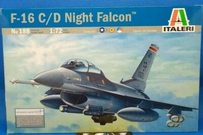 ITALERI - F-16 C/D NIGHT FALCON - MODEL KIT 188 - SCALA 1:72 - Immagine 1 di 2