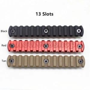 Black/Tan/Red Aluminum 3 5 7 9 11 13 Slot Picatinny keyM Rail Section - Picture 1 of 12