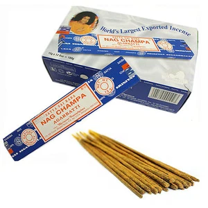 Paquete de 3 barras de incienso SATYA NATURAL fragancia incienso NAG CHAMPA ORIGINAL SAT - Imagen 1 de 8