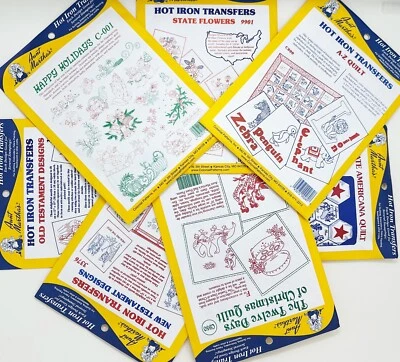 AUNT MARTHA'S HOT IRON TRANSFERS - TRANSFER PATTERN COLLECTIONS - YOU PICK! - Image 1 of 4