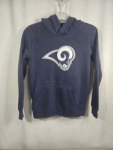 NFL Team Rams Los Angeles (LA) Men's Navy Hoodie Size Med. Apparel Blue Pullover - Picture 1 of 10