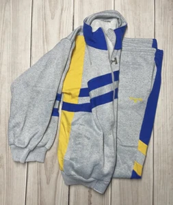 Traje cálido Spalding vintage para hombre sudadera con cremallera chaqueta y pantalones con cordón - Imagen 1 de 14