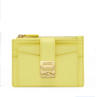 Estuche para tarjetas MCM Patricia con cremallera rosa $335 nuevo con etiquetas Foto 1 de 4