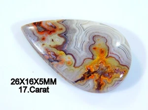 Piedra preciosa cabujón con forma de pera ágata encaje multi loco natural raro de 17 quilates CD = 0349 - Imagen 1 de 5