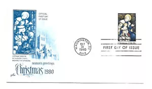 1842 1980 Navidad Madonna ArtCraft FDC - Imagen 1 de 1