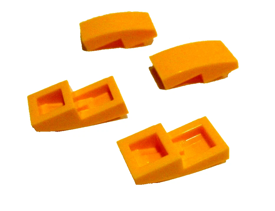 4 x LEGO® 11477 City, Dachsteine,Bogensteine gerundet 1x2x2/3 hell orange Neu. - Bild 1 von 1