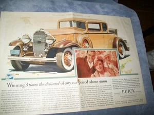 1932 Buick coupe w/ rumble seat mid-size-mag centerfold color car ad - Picture 1 of 1