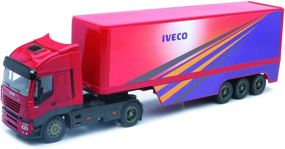camion iveco stralis container rimorchio scale 1:32 die cast truck new ray 13003 - Immagine 1 di 1