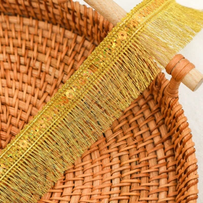 10m DIY Glitter Sequin Fringe Trim Edge Sewing Costumes Trimming Accessories - Image 1 of 4