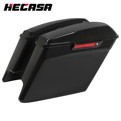 5" Stretched Extended Hard Saddlebags For 2014-2024 Harley Touring Electra Glide - Image 1 of 4