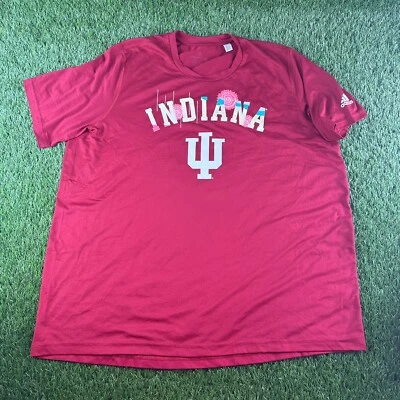 ADIDAS INDIANA HOOSIERS  BLACK EXCELLENCE Month Floral IU SS Shirt Mens 2XL TEAM - Image 1 of 4