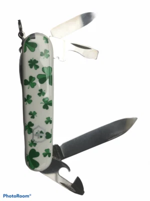 Victorinox Shamrock SPARTAN white pocket swiss knife NEW Ireland Irish retired