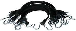 (100 Pack) 21" Rubber Bungee Cords with S Hooks Heavy Duty Outdoor Tarp Straps - Picture 1 of 5