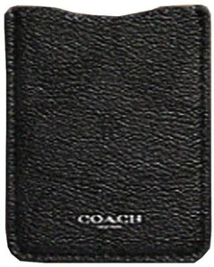Coach téléphone Portable Carte Coque Cuir Couleur Noir. - Zdjęcie 1 z 1