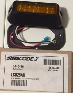 Code 3 LCB25AH LED Surface Amber 4-Flash Pattern Exterior Module Warning Light - Picture 1 of 2