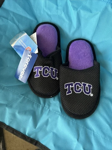 TCU Horned Frogs Official NCAA Youth Kids Size Large | Slippers | Ships Free NEW Cover