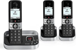 * Alcatel F890 Voice Trio Cordless Telephone Answering Machine 3 Handsets with C - Zdjęcie 1 z 1