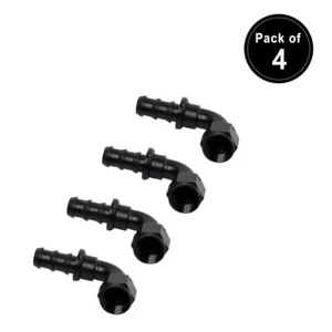 LokoCar 10AN Push Lock Hose Fitting End 90 Degree For Rubber Fuel Line Only 4Pcs - Picture 1 of 12