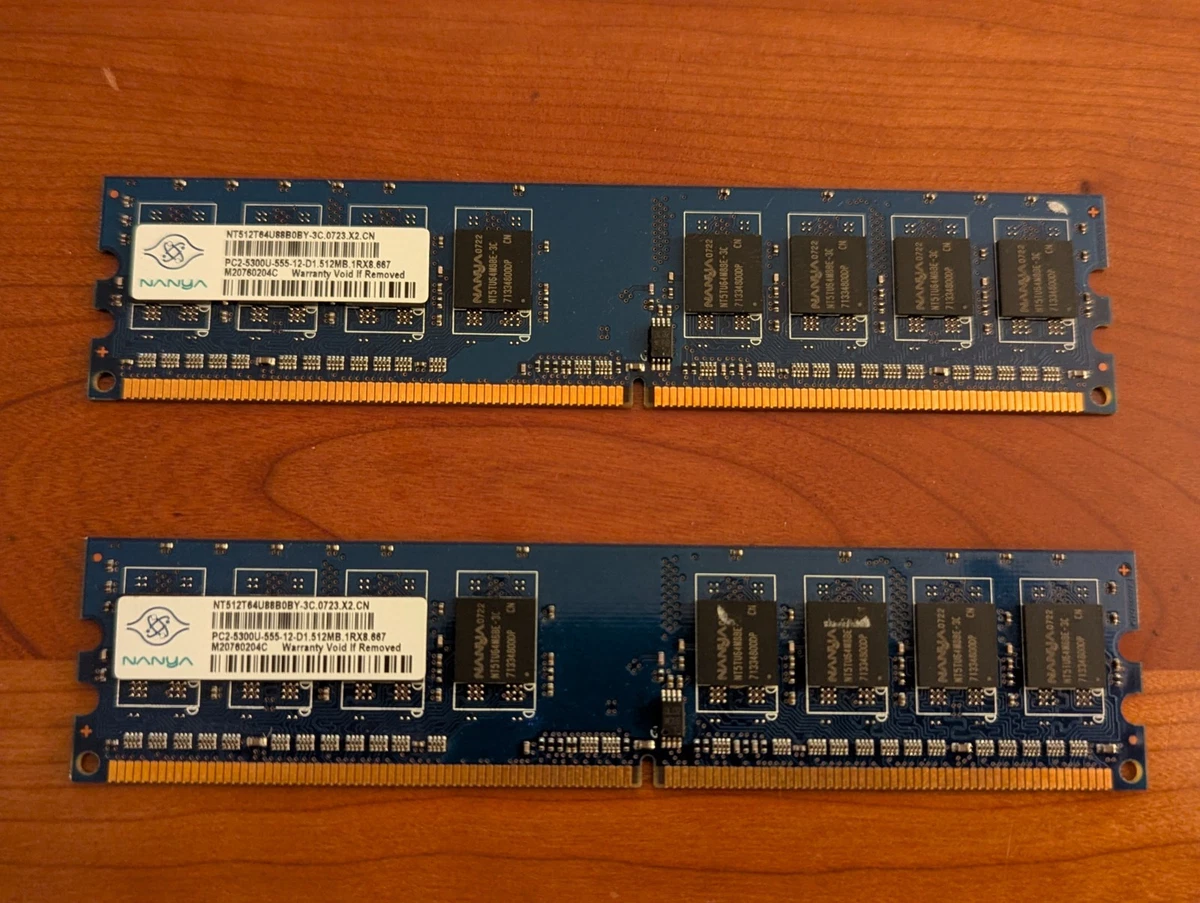 Nanya PC2-5300 DDR2-667 Computer Memory (RAM) 512 MB Capacity per