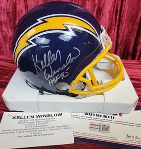 Mini Casco KELLEN WINSLOW HOF 95' CERTIFICADO DE AUTENTICIDAD TRISTAR AUTO Firmado AUTÓGRAFO - Imagen 1 de 10