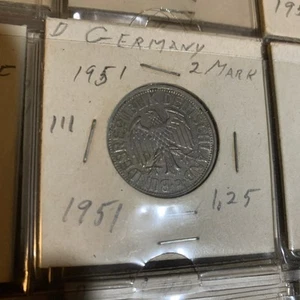 German 1951-D 2 Mark #89858 - Picture 1 of 2
