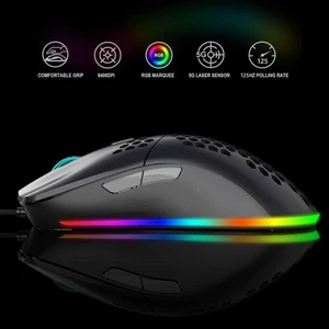 Wired Gaming Keyboard And Mouse Set RGB Backlit 6400 Moving Speed For PC - Picture 1 of 19