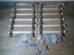 12er Set - Amerock Glacio 5-1/16" Mitte Schrankgriffe - Klar/Chrom - KOSTENLOSER VERSAND - Bild 1 von 9