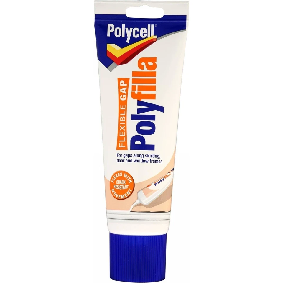 Polycell Flexible Gap Polyfilla 330g Tube White Filler Interior Cracks - Image 1 of 1