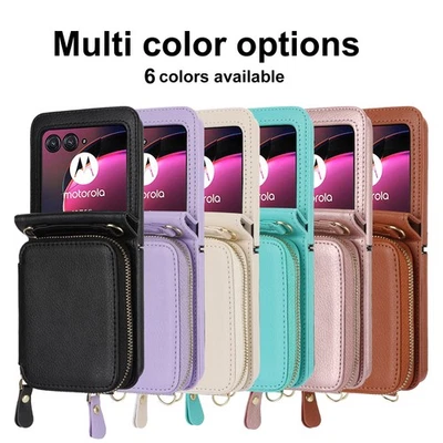 Zipper Wallet Card Hard Case For Motorola Razr 2025/2024/2023 60 Ultra - Image 1 of 4