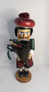 Original handgefertigter Steinbach Volkskunst Nussknacker 16" Beutel Pfeife Mann - Bild 1 von 6