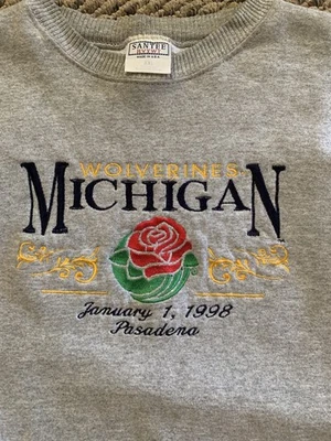 Suéter Rose Bowl 1998 Vintage Universidad de Michigan Talla XXL Foto 1 de 4