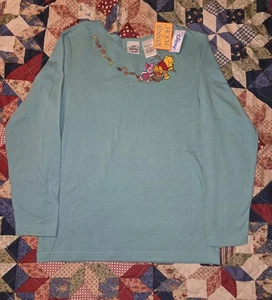 NWT Womens Disney Pooh And Piglet Fall Long Sleeve Shirt - Picture 1 of 4