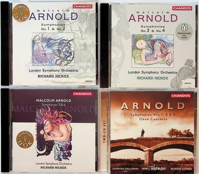 MALCOLM ARNOLD The Complete Symphonies No.1-9 HICKOX/Gamba 5-CD Chandos Set NM - Image 1 of 2