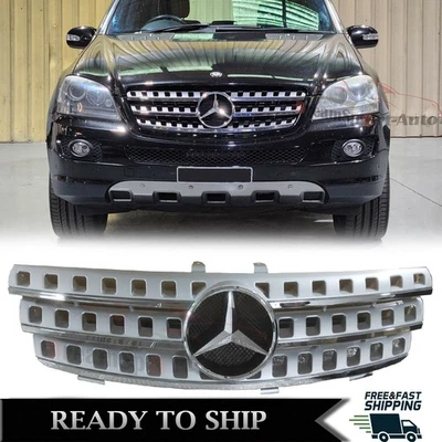 Mesh Grill Front Grille For 2005-2008 Mercedes Benz W164 ML320 ML350 ML500 ML550 - Image 1 of 4