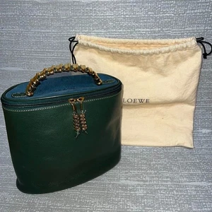 Bolso de Mano LOEWE Cuero Verde x Azul Dorado Tocador Velázquez De Japón FC - Imagen 1 de 6