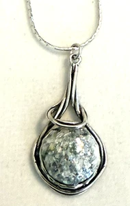 Römische Glas Sterling Anhänger Halskette aus altem Glas - Bild 1 von 3