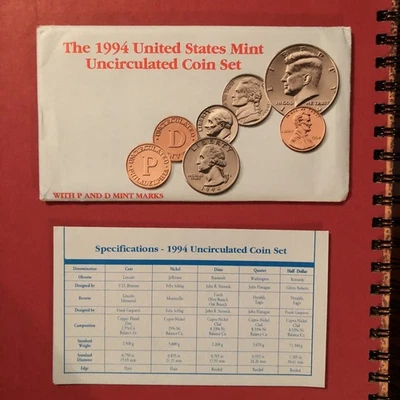 1994 United States Mint Uncirculated Coin Set With D And P Mint Marks OGP - Image 1 of 3