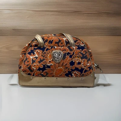 Bolso colgante de hombro Kathy Van Zeeland floral y dorado 18 x 12,5 x 7" Foto 1 de 4