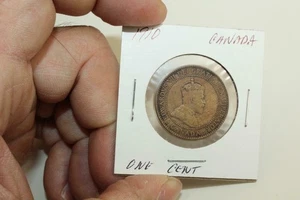 Moneta da un centesimo Canada 1910 usata moneta non classificata - Foto 1 di 2