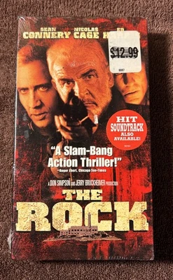 The Rock VHS 1996 Factory Sealed Sean Connery Nicolas Cage Ed Harris Action - Imagem 1 de 4