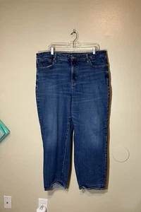Old Navy OG Loose High Rise Jeans Women’s Plus Size 18 Secret Pocket Stretch - Picture 1 of 7