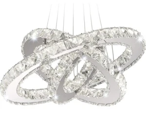 Crystal Ring Chandelier LED Pendant Light Hanging LED Chandelier for Dining Room - Picture 1 of 5