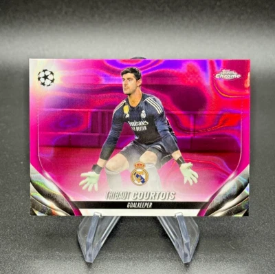 Thibaut Courtois 2023-24 Topps Chrome UCC Pink Lava Refractor #100 Real Madrid - Image 1 of 4