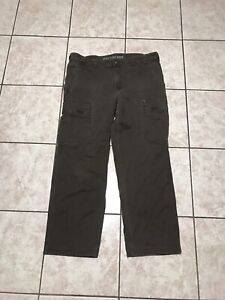 Duluth Trading Canvas Flex Fire Hose Cargo Brown Work Pants Size 40X30 Mens