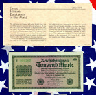 Great Historic Banknotes Germany 1922 1000 Mark  UNC Prefix E 929502 MM