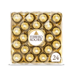 , 24 Count, Gourmet Milk Chocolate Hazelnut, Chocolate Gift Box, Individually Wr - Picture 1 of 12