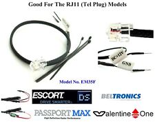 1 Mirror Wire+Fuse For Escort, Bel,V1,Uniden,radenso & Rj11 Model Radar Detector