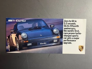 1989 Porsche 911 Turbo Coupe Sales Folder Brochure Prospekt - RARE!! Awesome - Picture 1 of 3