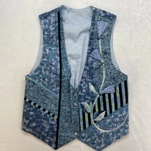 Vintage Women’s Vest Size Smal Handmade-No Labels geometric floral cottage core - Picture 1 of 6