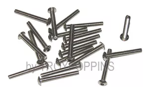 20-SS #10-24 X 1-1/4 BH BUTTON HEAD MACHINE SCREWS STAINLESS STEEL 18-8 FASTENER - Afbeelding 1 van 1